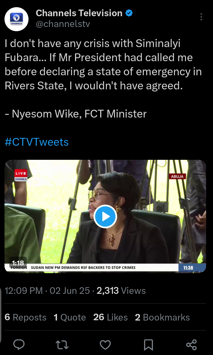 If Tinubu Had Called Me Before Declaring A State Of Emergency In Rivers, I Wouldn't Have Agreed-Wike
