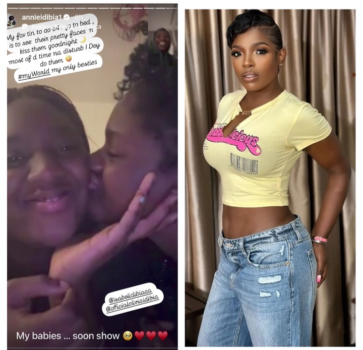 Annie Idibia Shares Heartwarming Moment With Her Daughters Before Bedtime