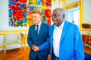 Photos: Tinubu Meets Macron Over Private Working Lunch in France