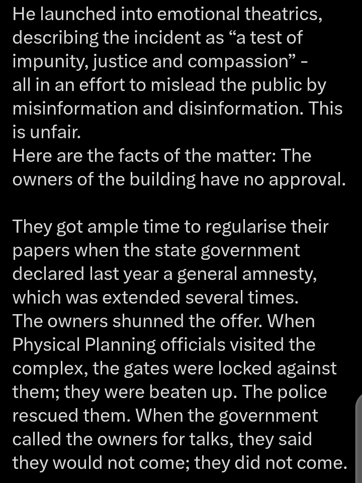 Obi: When Officials Visited Complex, Gates Were Locked Against Them, They Were Beaten Up- Lagos Govt Obi: When Officials Visited Complex, Gates Were Locked Against Them, They Were Beaten Up- Lagos Govt